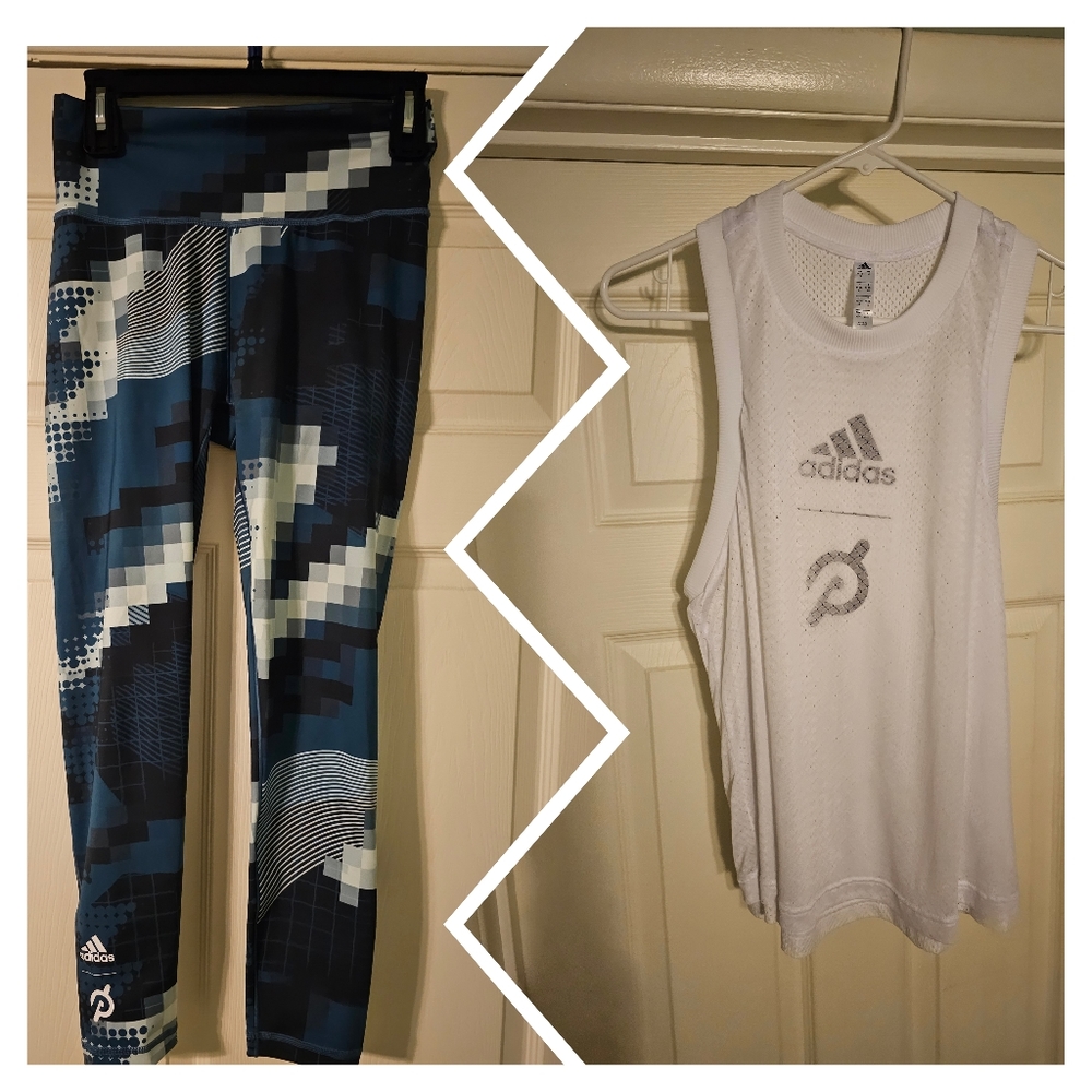 Asidas (Peloton) leggings and matching top set